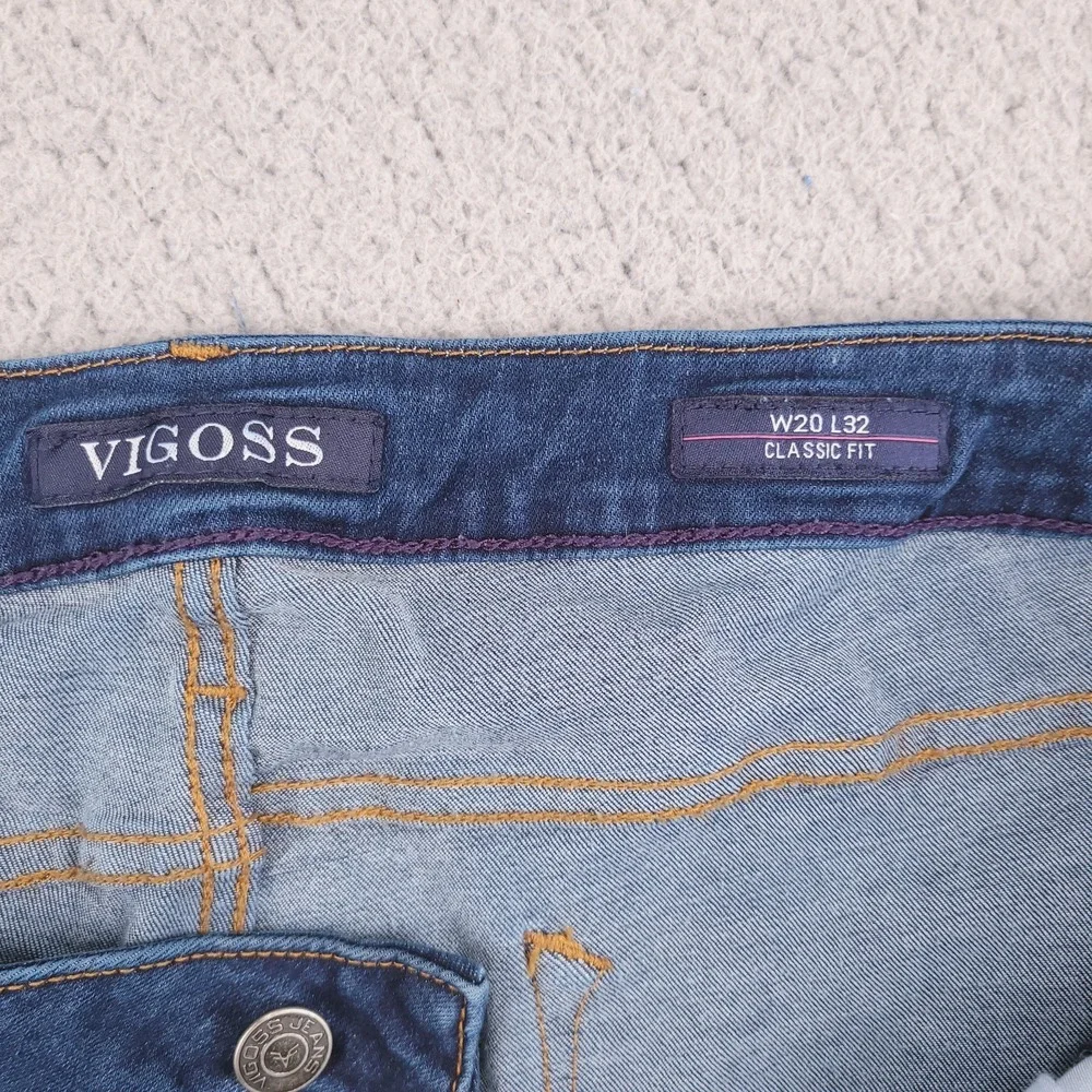 VIGOSS Jeans Size 20 Jagger Boot Cut Classic Fit Dark Wash Stretch Denim